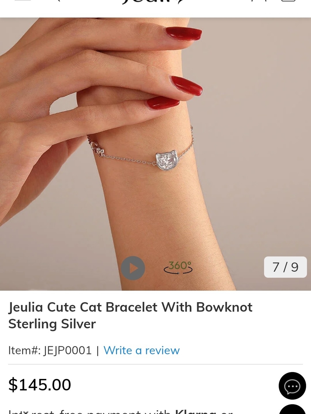 Jeulia Sterling Silver Cute Cat Bracelet with Bowknot - Silver with Pink Accent - Picture 2 of 3